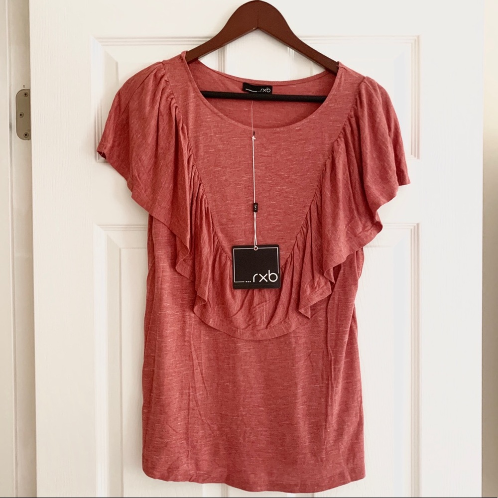 Rxb ruffle hem shirt